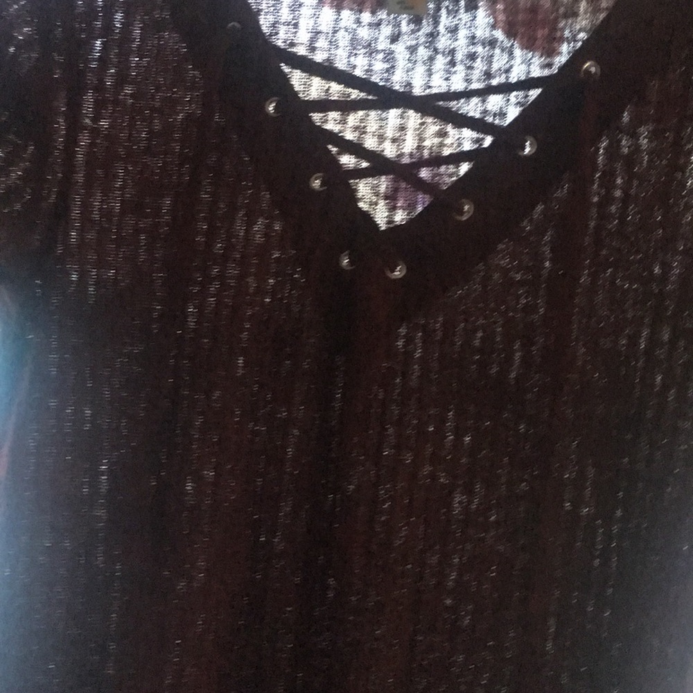 Lace up maroon dress